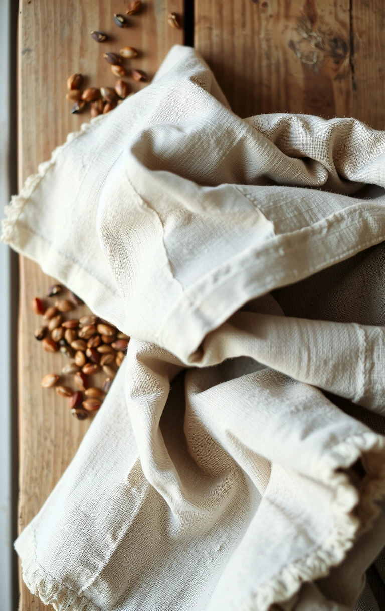 Tekstura lnu i ziarna